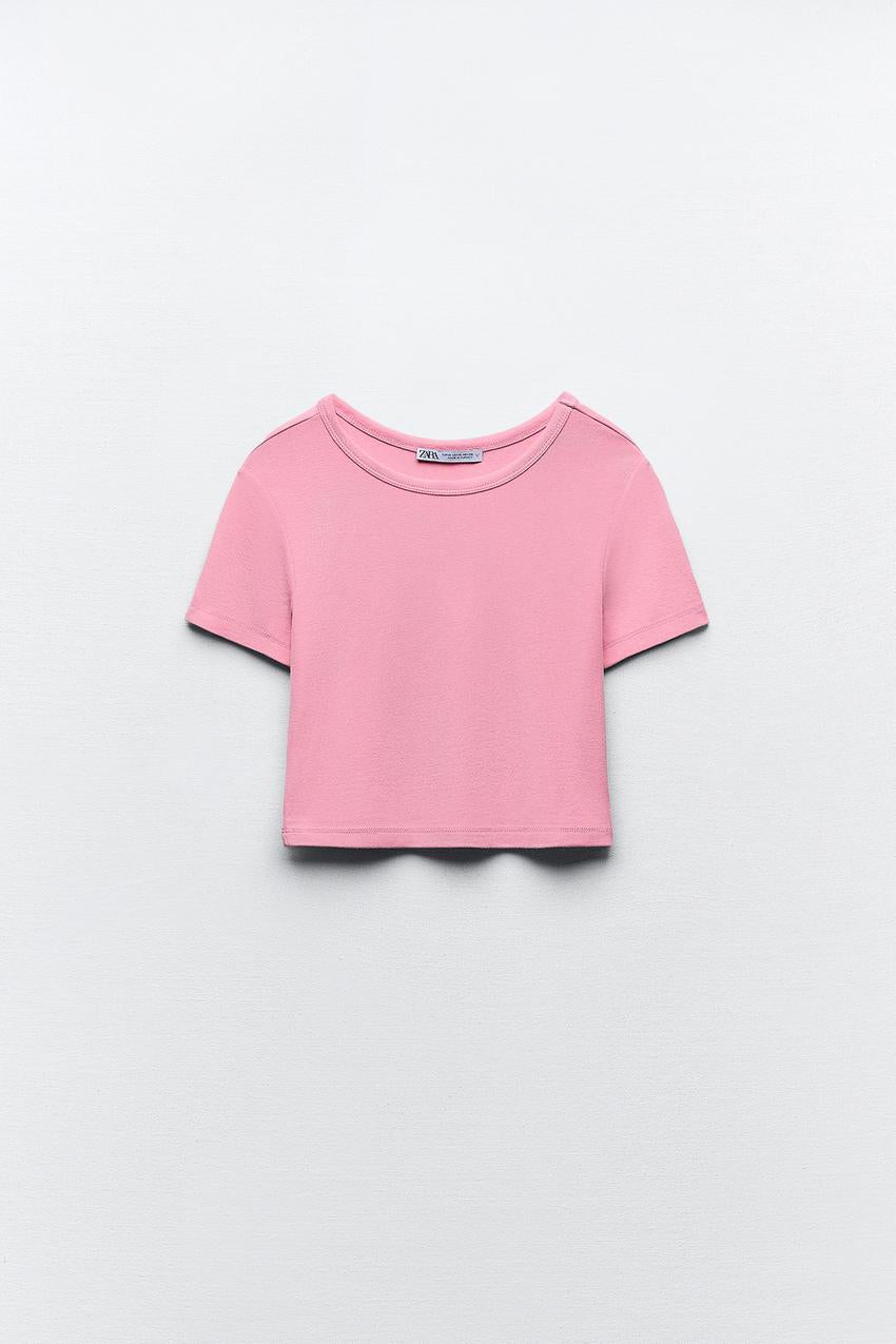 H&M - SHORT SLEEVE CROP TOP