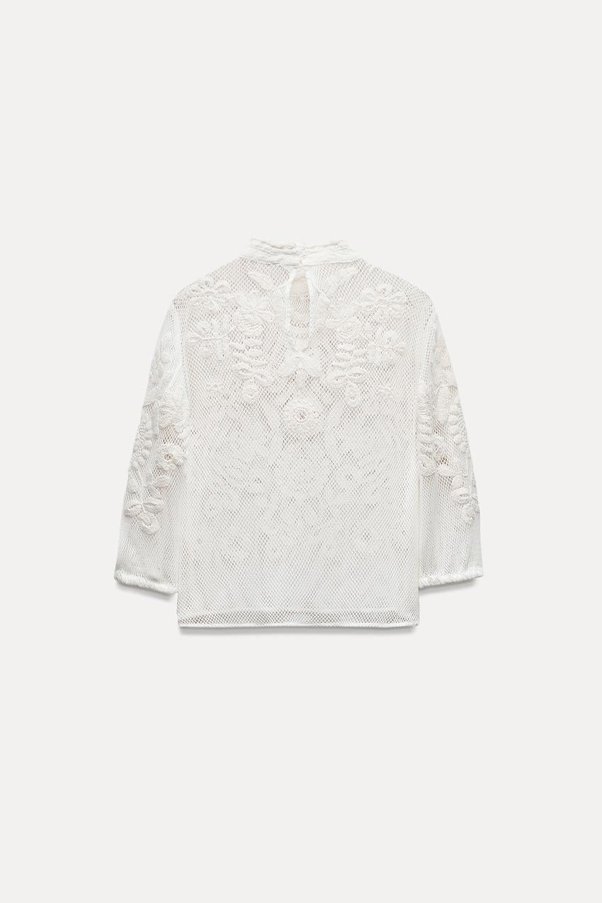 ZARA - ZW COLLECTION EMBROIDERED TOP