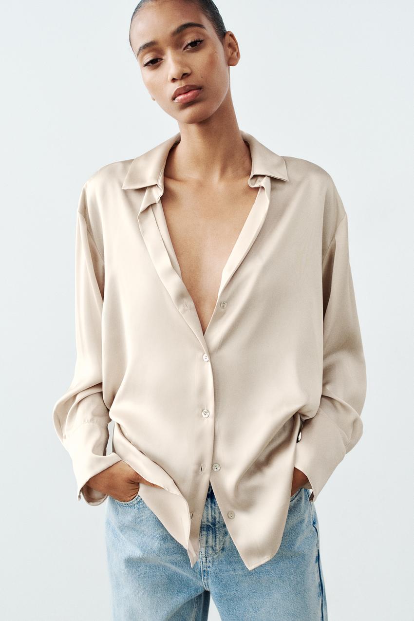 ZARA - BASIC SATIN SHIRT