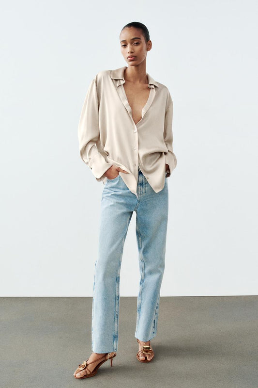 ZARA - BASIC SATIN SHIRT