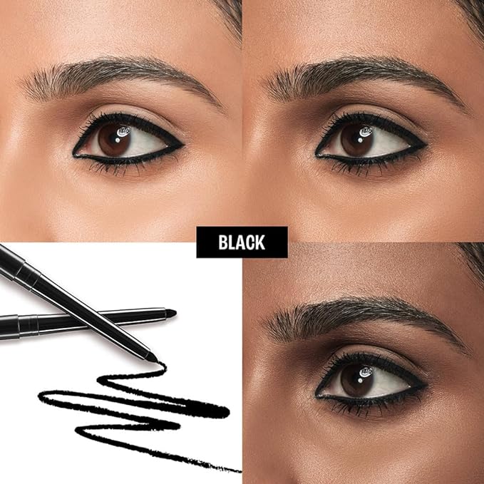 LAKMÉ - Eyeconic Black Kajal, Matte Kohl Liner In A Twist Up Pencil, Waterproof, Smudgeproof & Long Lasting Eye Makeup, 0.35g