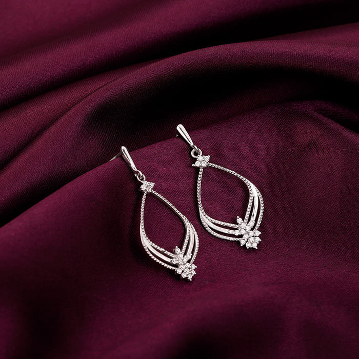 GIVA - Silver Princess Earrings