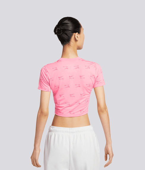 NIKE - SPORTSWEAR AIR SLIM CROP TEE 'CORAL CHALK'