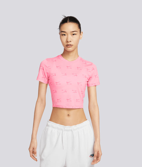 NIKE - SPORTSWEAR AIR SLIM CROP TEE 'CORAL CHALK'