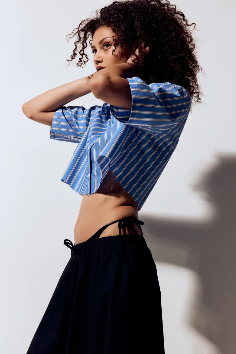 H&M - Cropped cotton shirt