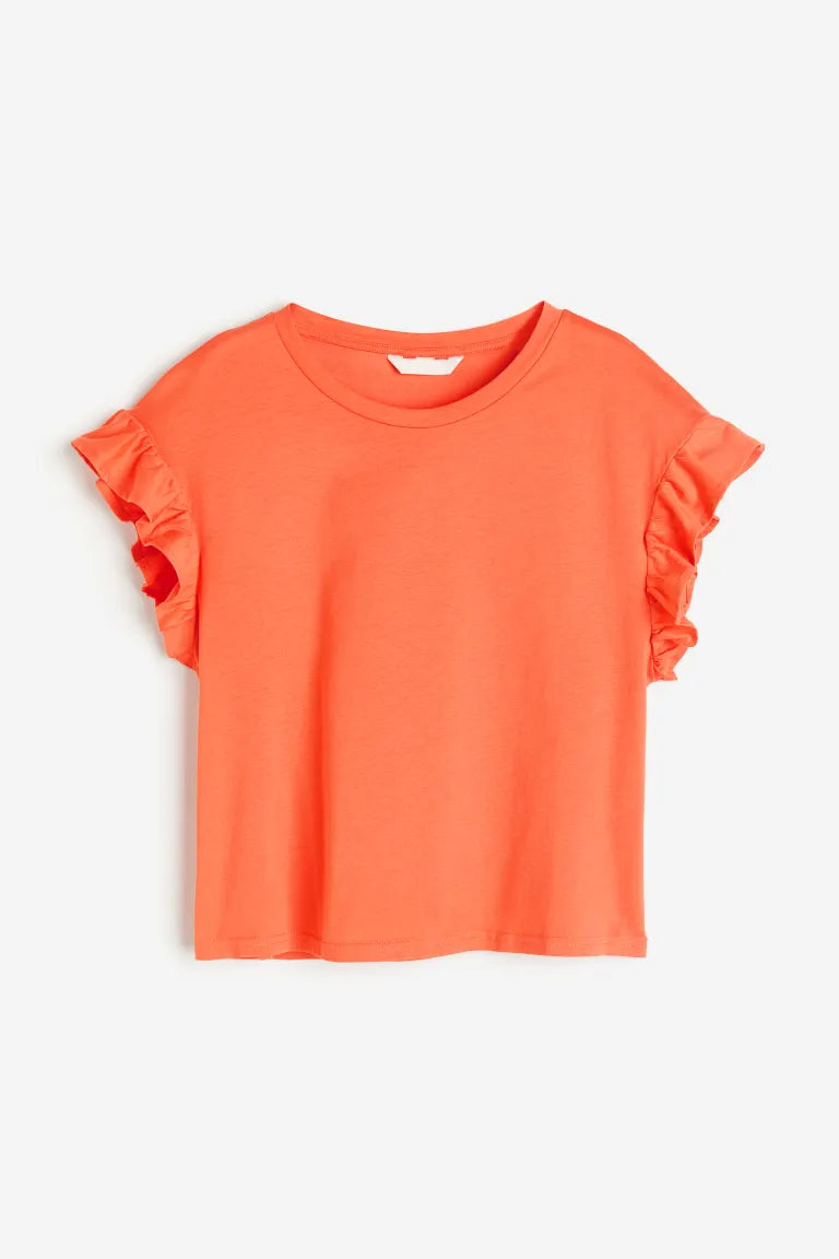 H&M - Frill-trim cotton top