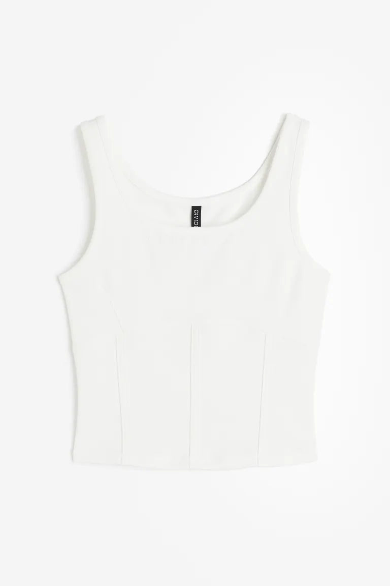 H&M - Ribbed corset-style vest top