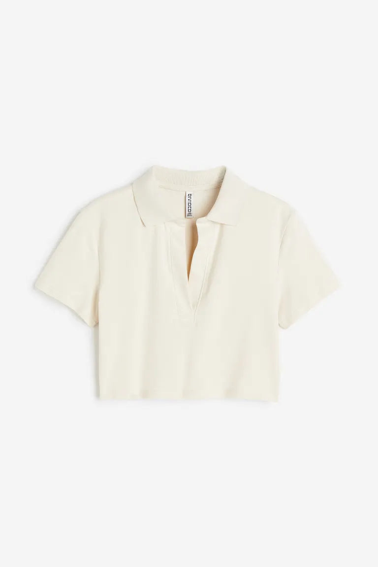 H&M- Collared cropped top