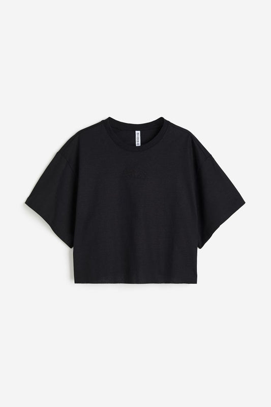 H&M - Boxy-style embroidered T-shirt