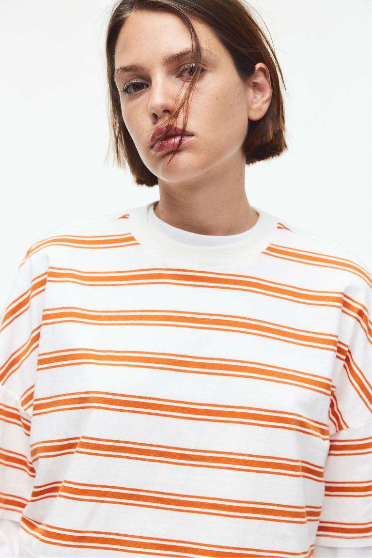 H&M - Cropped cotton T-shirt