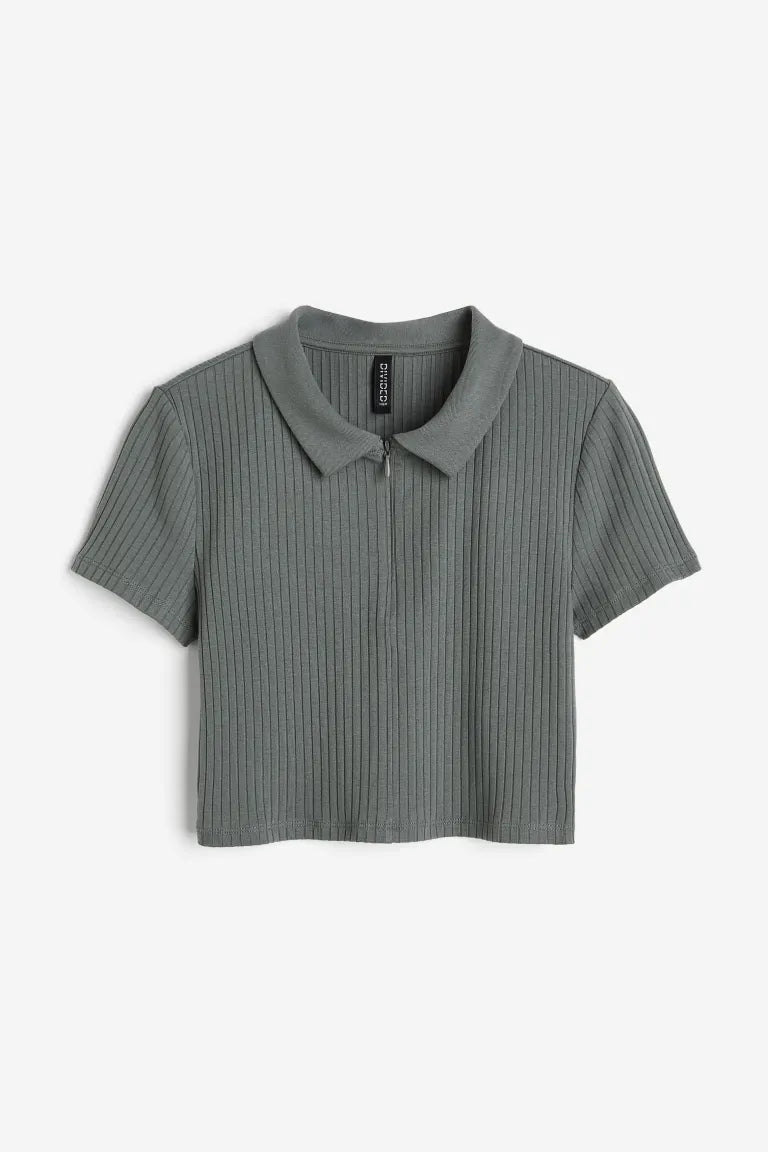 H&M - Zip-top cropped top