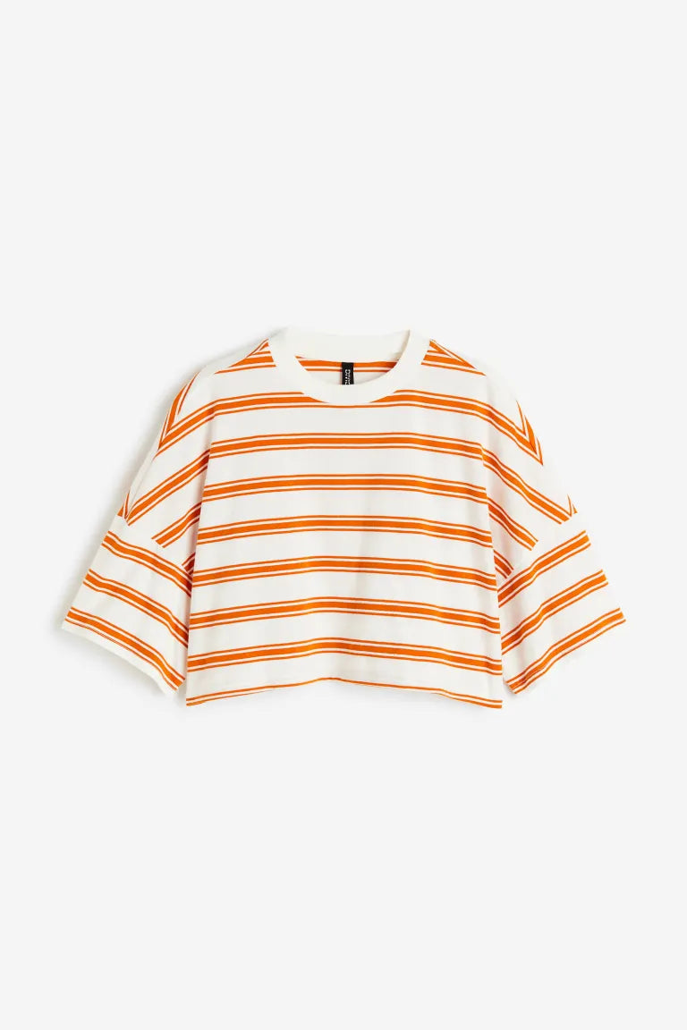 H&M - Cropped cotton T-shirt