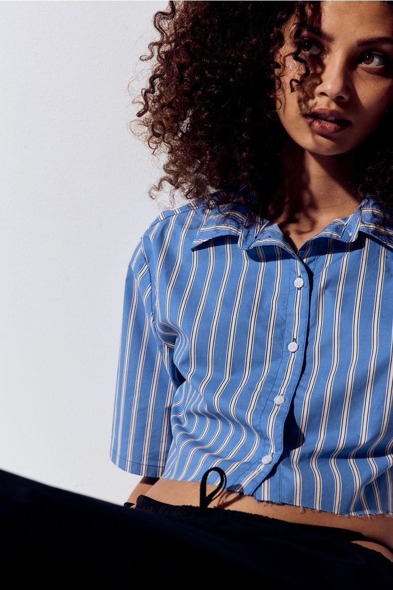 H&M - Cropped cotton shirt